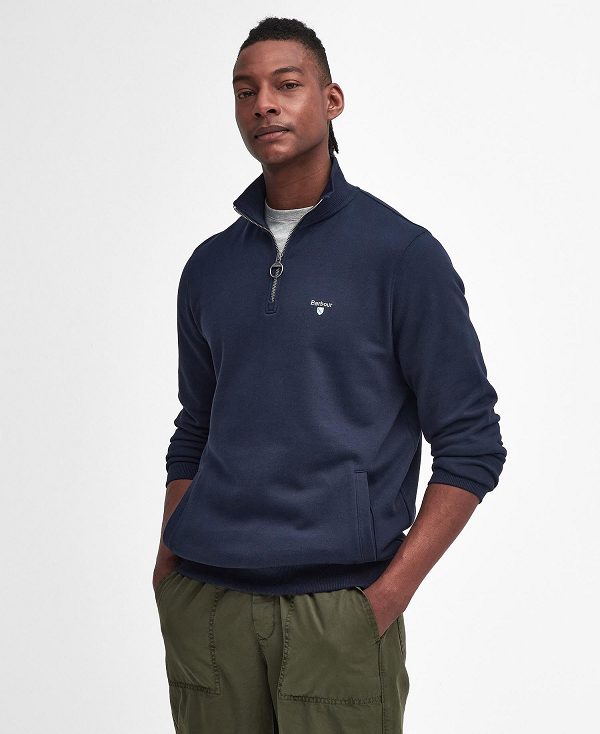 Barbour Beckhill Half-zip Sweatshirt Mørkeblå | BABO88475