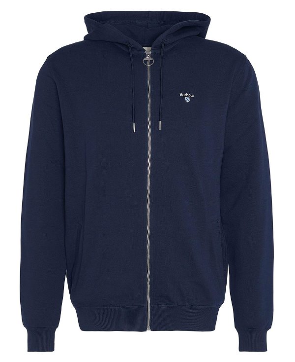 Barbour Beckhill Zip-up Hoodie Mørkeblå | BABO88480