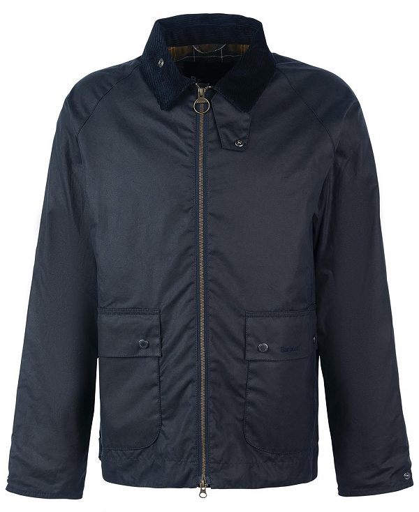 Barbour Bedale Short Wax Jacket Mørkeblå | BABO87230