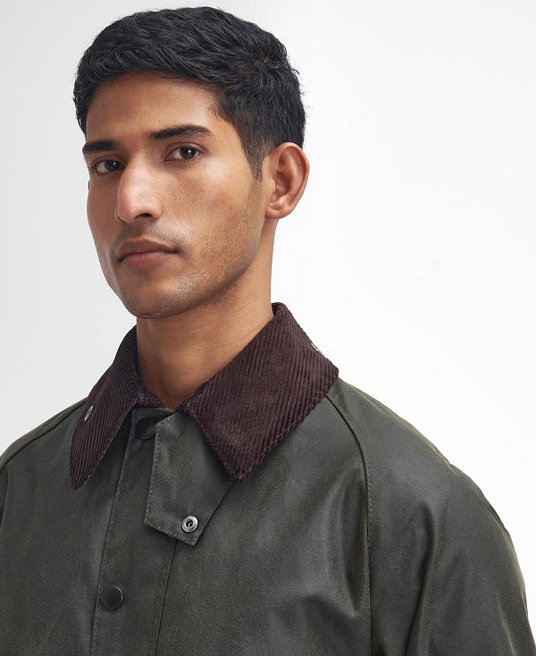 Barbour Bedale® Waxed Jacket Olivengrøn | BABO87238