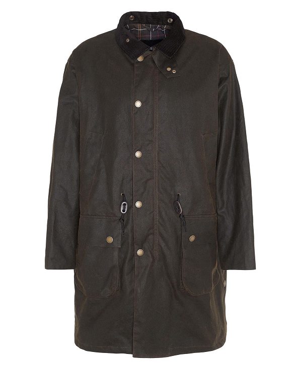 Barbour Bedale Waxed Trench Coat Olivengrøn | BABO87271