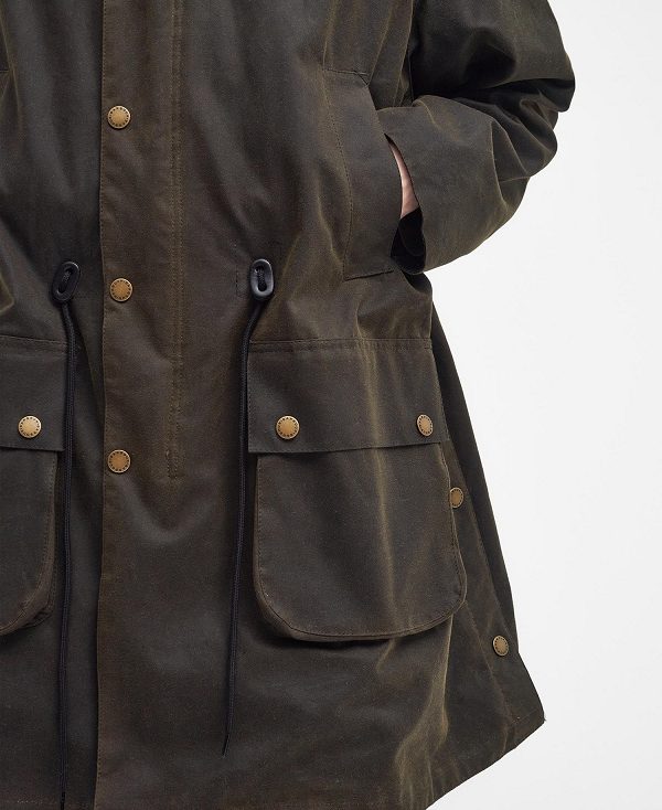 Barbour Bedale Waxed Trench Coat Olivengrøn | BABO87271