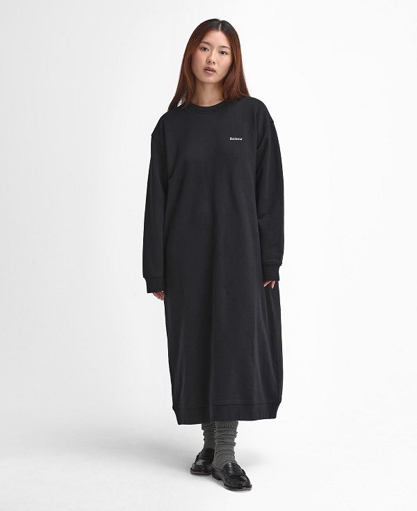 Barbour Bede Oversized Sweatshirt Dress Sort | BABO89652