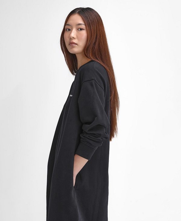 Barbour Bede Oversized Sweatshirt Dress Sort | BABO89652