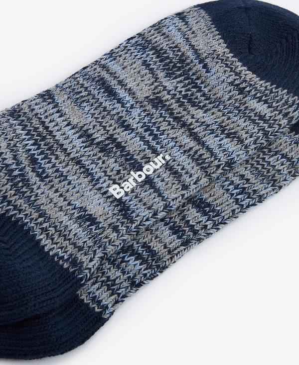 Barbour Bedrock Boot Socks Mørkeblå | BABO89146