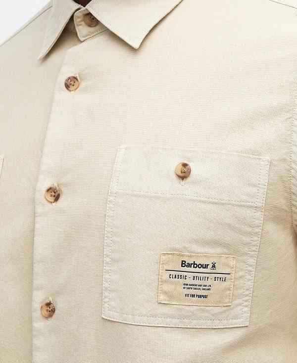 Barbour Bentham Long-sleeved Shirt Beige | BABO87682