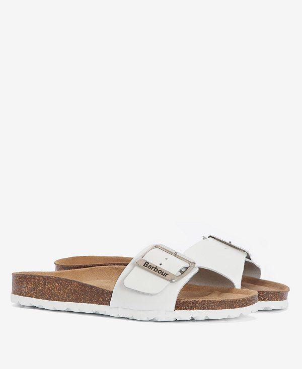 Barbour Benton Sandals Hvide | BABO89905