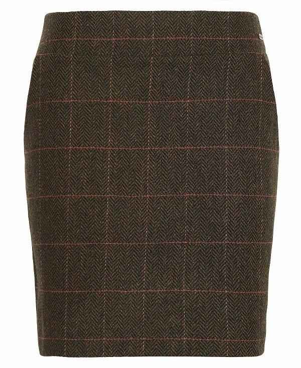 Barbour Birch Mini Skirt Olivengrøn | BABO89651