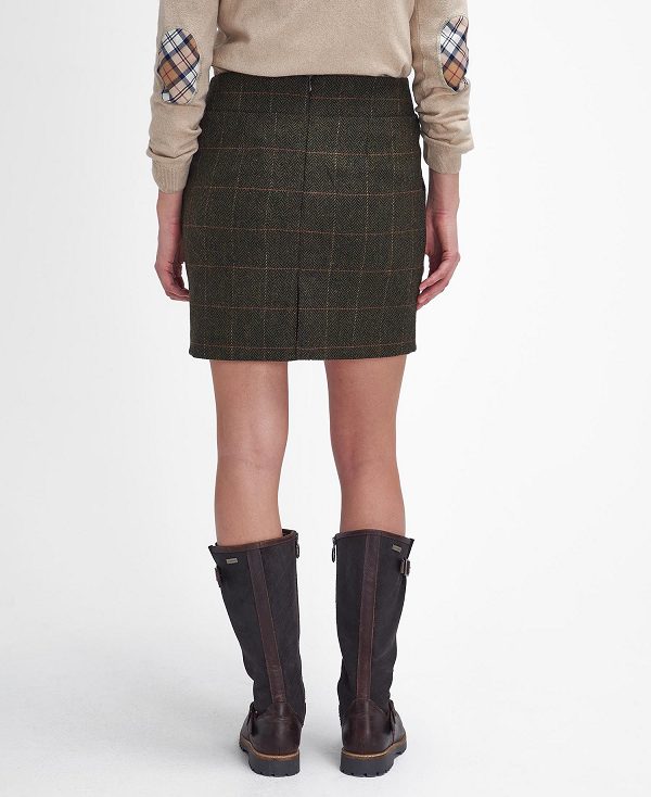 Barbour Birch Mini Skirt Olivengrøn | BABO89651