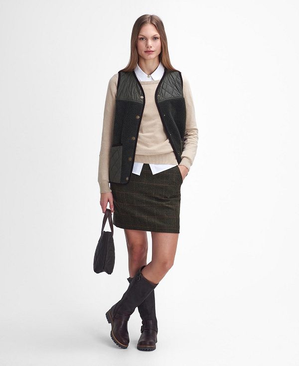 Barbour Birch Mini Skirt Olivengrøn | BABO89651