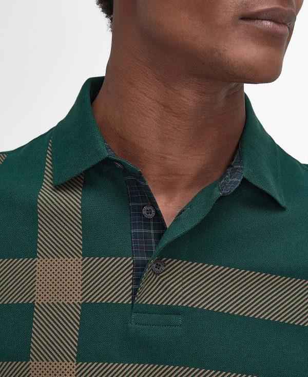 Barbour Blaine Tartan Long-sleeved Polo Shirt Grøn | BABO88224