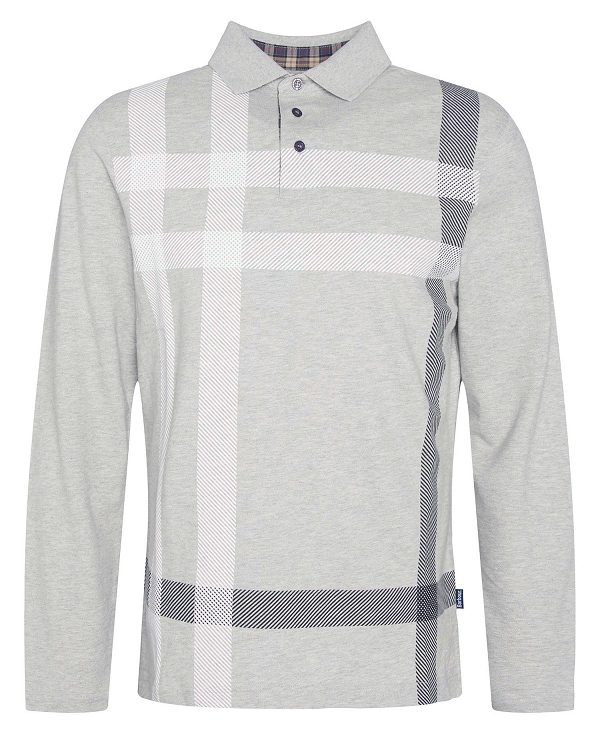 Barbour Blaine Tartan Long-sleeved Polo Shirt Grå | BABO88243