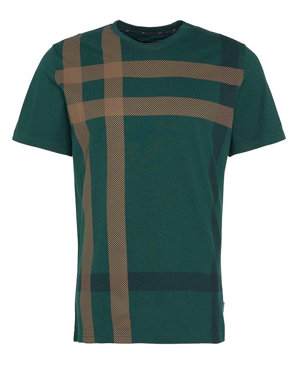 Barbour Blaine Tartan T-shirt Grøn | BABO88399