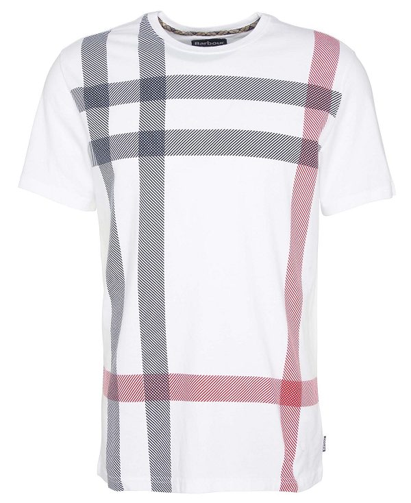 Barbour Blaine Tartan T-shirt Hvide | BABO88415