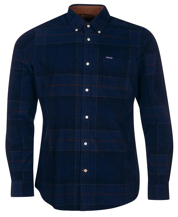 Barbour Blair Tailored Fit Shirt Mørkeblå | BABO87823