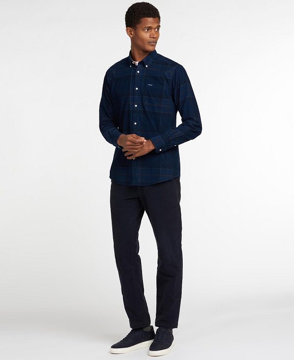 Barbour Blair Tailored Fit Shirt Mørkeblå | BABO87823