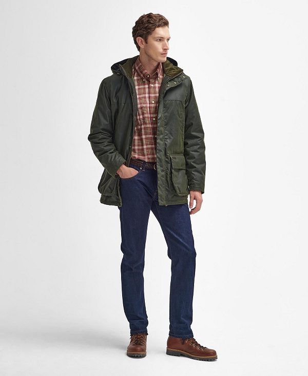 Barbour Bleaberry Waxed Jacket Olivengrøn | BABO87269