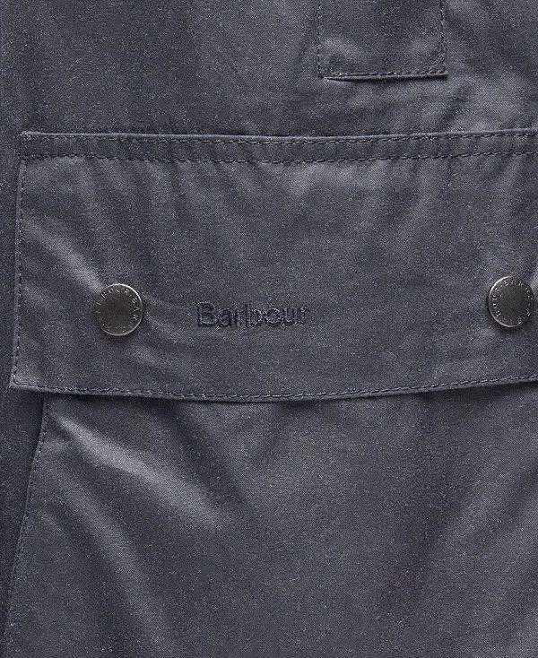 Barbour Border® Wax Jacket Mørkeblå | BABO87212