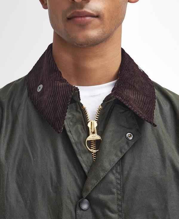 Barbour Border® Waxed Jacket Olivengrøn | BABO87286