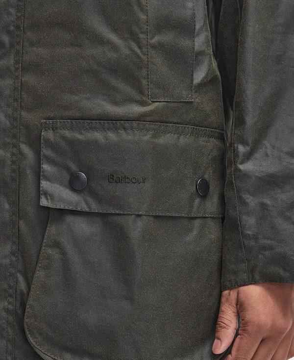 Barbour Border® Waxed Jacket Olivengrøn | BABO87286