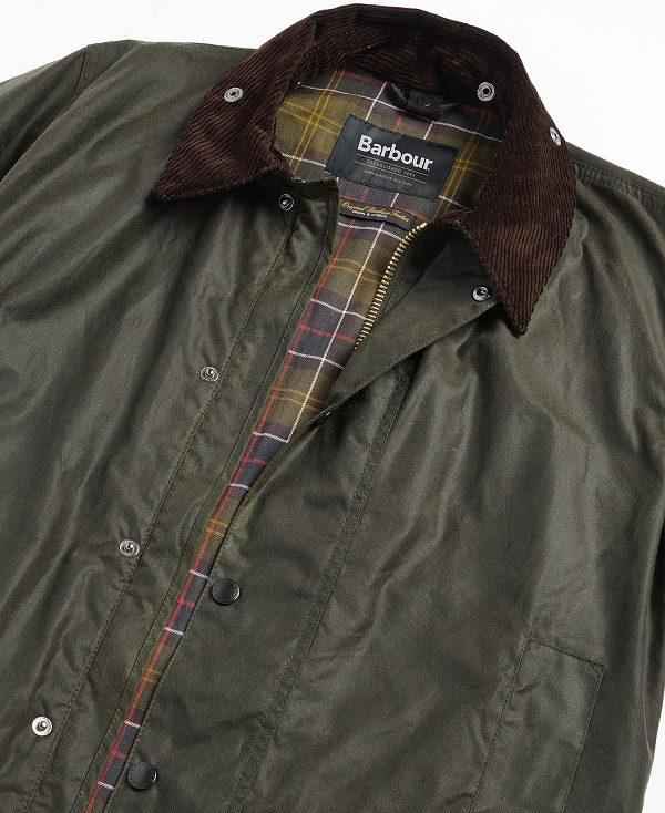 Barbour Border® Waxed Jacket Olivengrøn | BABO87286