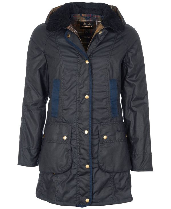 Barbour Bower Wax Jacket Mørkeblå | BABO89209