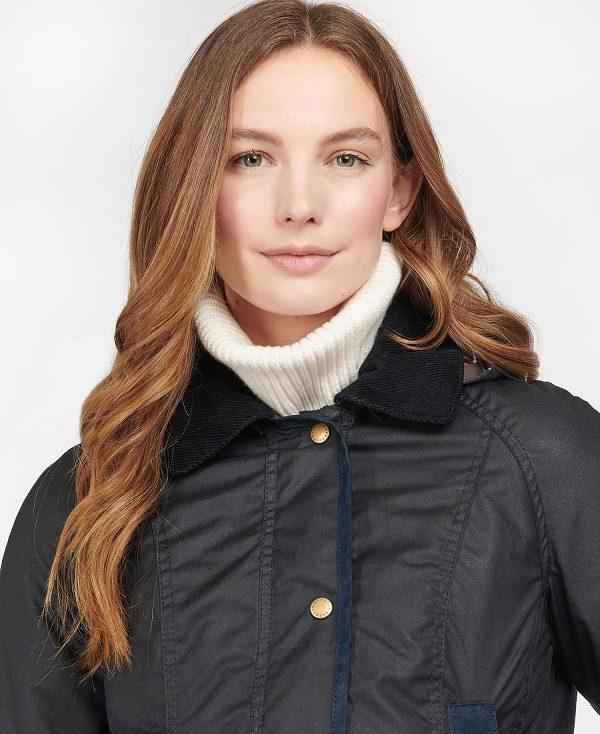 Barbour Bower Wax Jacket Mørkeblå | BABO89209