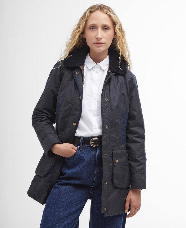 Barbour Bower Wax Jacket Mørkeblå | BABO89209