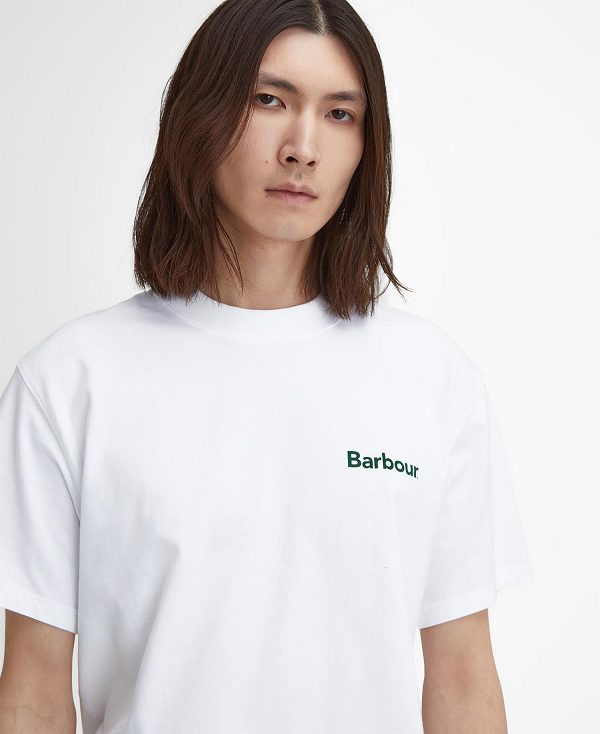 Barbour Bowery Oversized Graphic T-shirt Hvide | BABO88386