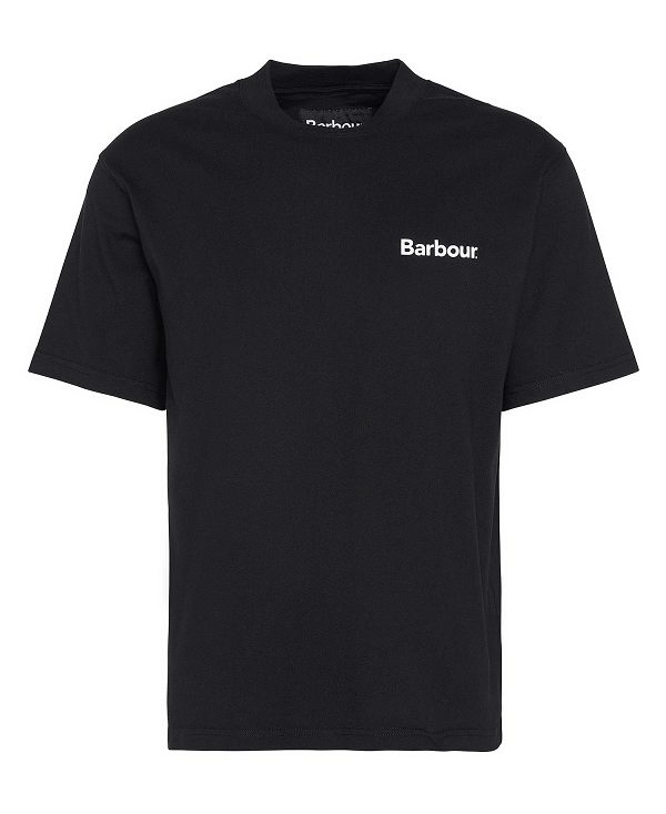 Barbour Bowery Oversized Graphic T-shirt Sort | BABO88398