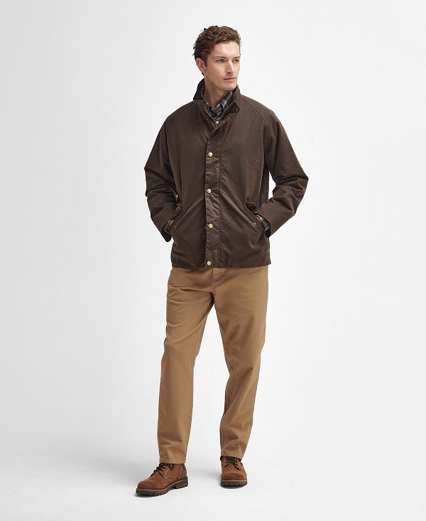 Barbour Bowland Waxed Jacket Brune | BABO87263