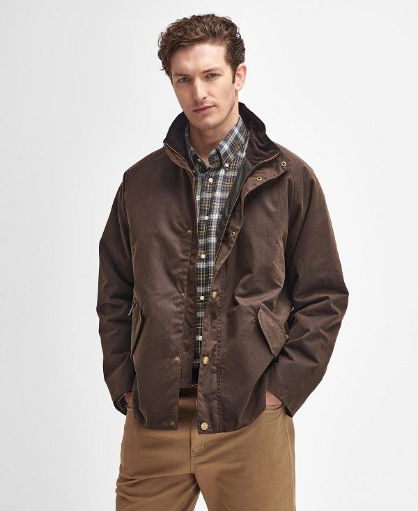 Barbour Bowland Waxed Jacket Brune | BABO87263