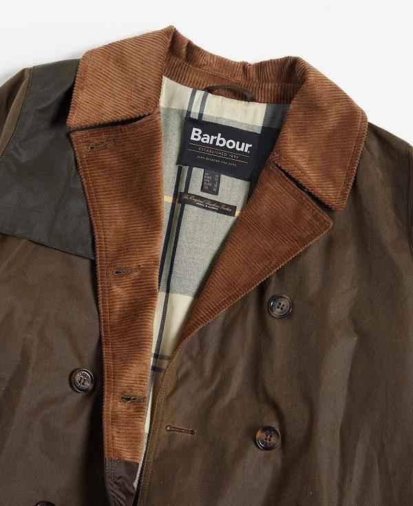 Barbour Brackley Waxed Trench Coat Brune | BABO89234