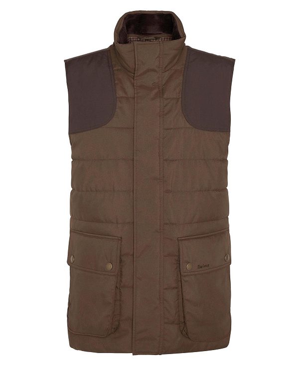 Barbour Bradford Tattersall Gilet Mørkebrune | BABO87573