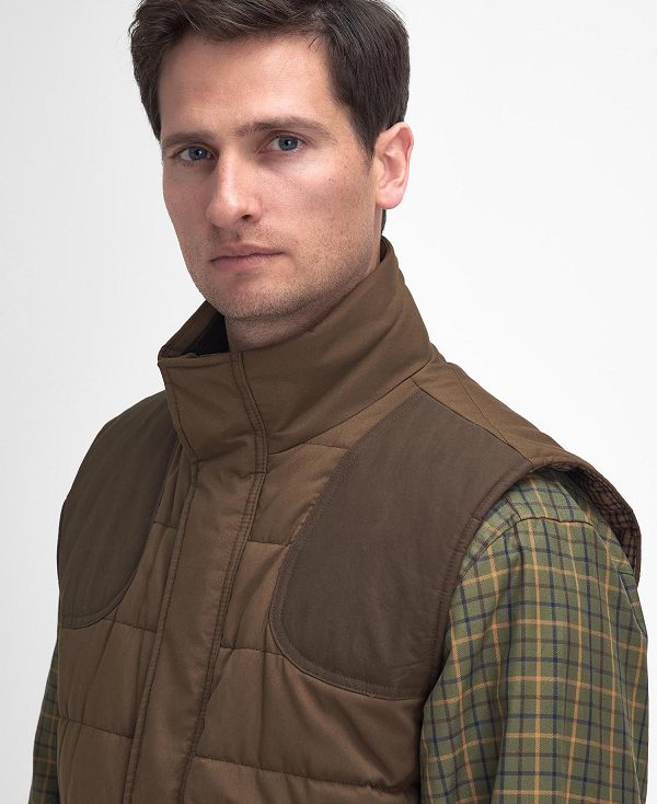 Barbour Bradford Tattersall Gilet Mørkebrune | BABO87573