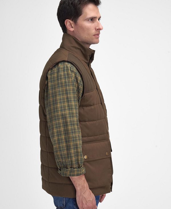 Barbour Bradford Tattersall Gilet Mørkebrune | BABO87573