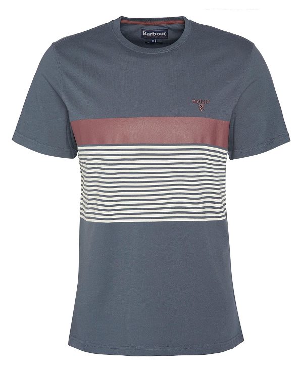 Barbour Braeside Striped T-shirt Blå | BABO88345