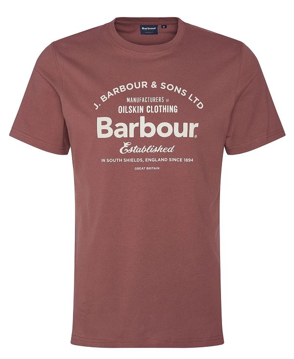 Barbour Brairton T-shirt Bordeaux | BABO88353