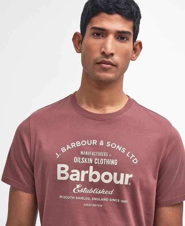 Barbour Brairton T-shirt Bordeaux | BABO88353