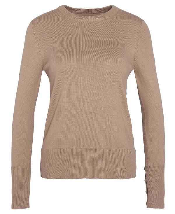 Barbour Brambles Crew-neck Jumper Brune | BABO89728