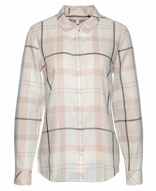 Barbour Bredon Regular Long-sleeved Shirt Hvide Olivengrøn | BABO89500