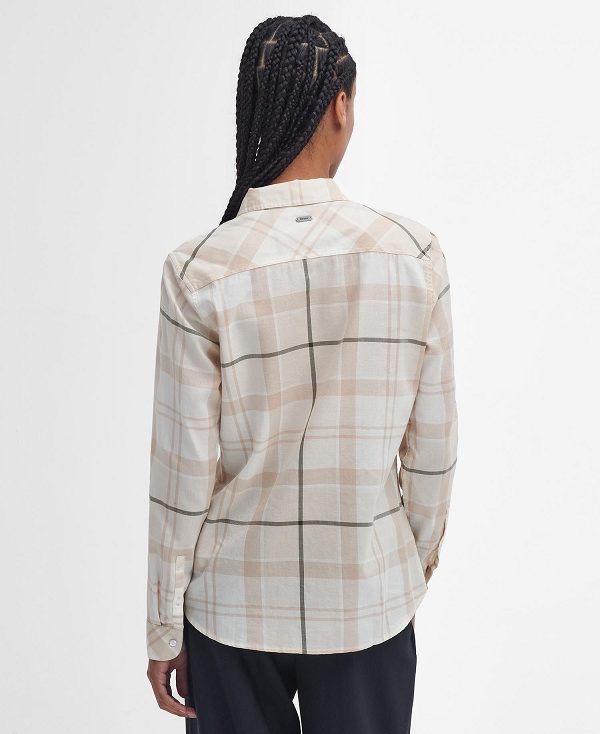 Barbour Bredon Regular Long-sleeved Shirt Hvide Olivengrøn | BABO89500