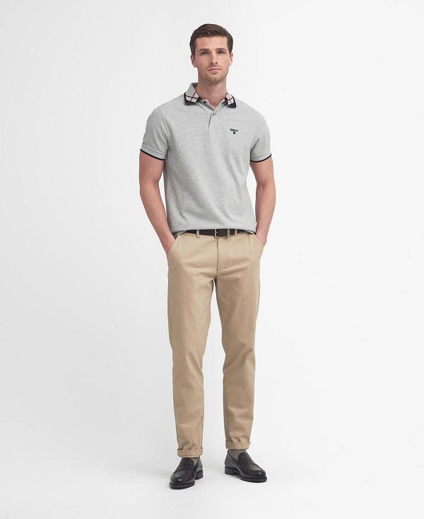 Barbour Brodie Short-sleeved Polo Shirt Grå | BABO88250