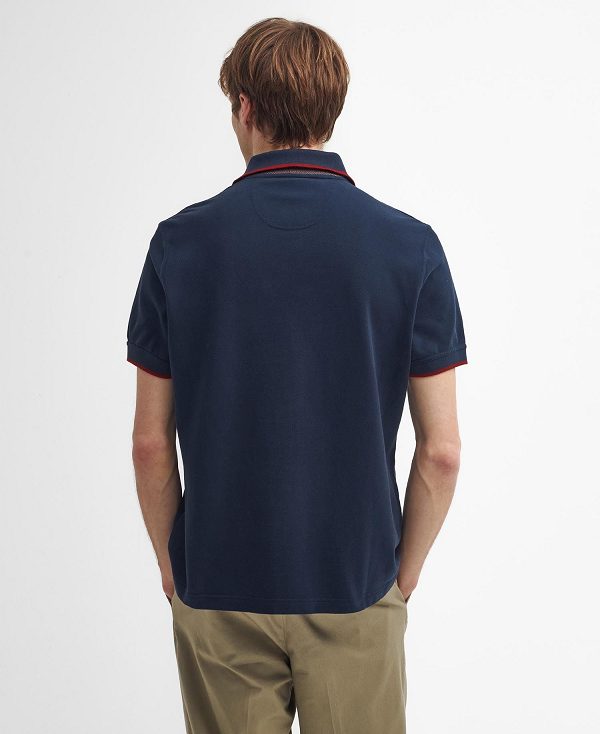 Barbour Brodie Short-sleeved Polo Shirt Mørkeblå | BABO88251