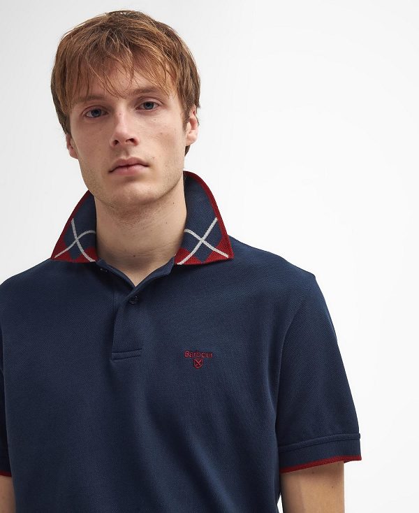 Barbour Brodie Short-sleeved Polo Shirt Mørkeblå | BABO88251