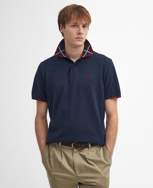 Barbour Brodie Short-sleeved Polo Shirt Mørkeblå | BABO88251