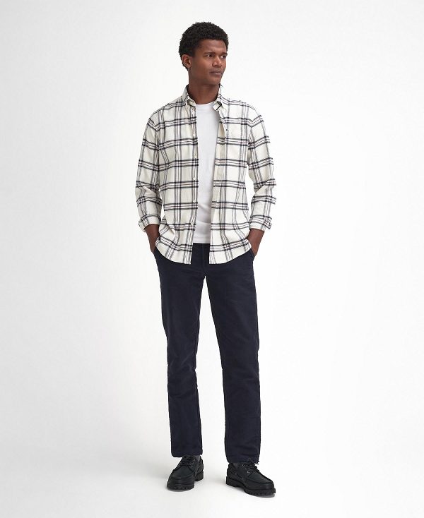 Barbour Bromley Tailored Long Sleeved Shirt Hvide | BABO87812