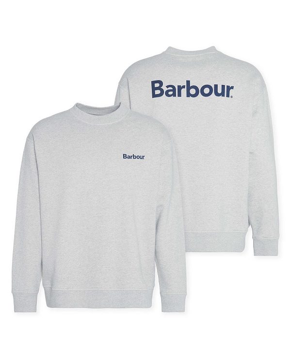 Barbour Brushed Nicholas Oversized Crew Neck Jumper Sort | BABO88493