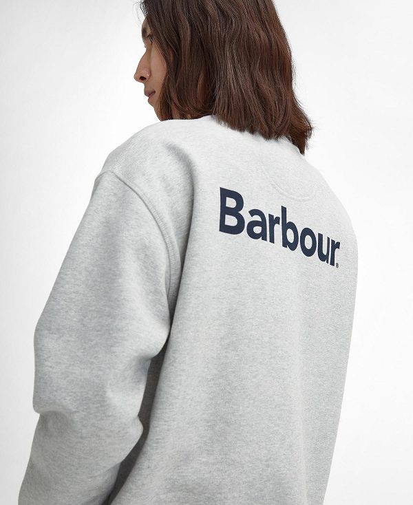 Barbour Brushed Nicholas Oversized Crew Neck Jumper Sort | BABO88493