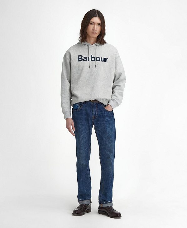 Barbour Brushed Nicholas Oversized Hoodie Grå | BABO88486